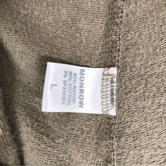 NWT MONROW Camo Green Jogger Pant Sweatpants Sweats Drawstring Waist Size Large - Picture 6 of 9